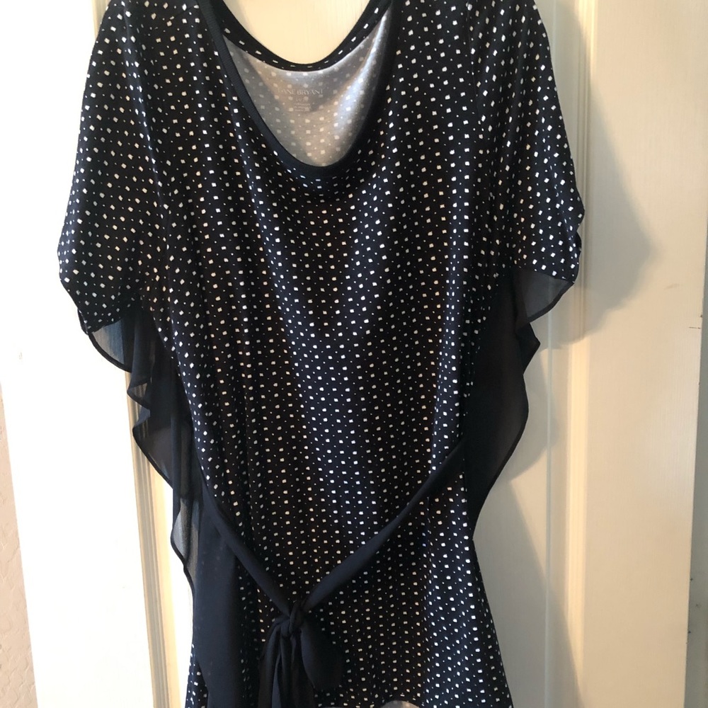 Black and white polka dot blouse